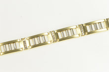 Load image into Gallery viewer, 14K 1.00 Ctw Diamond Bar Link Two Tone Tennis Bracelet 8&quot; Yellow Gold