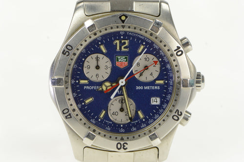 Tag Heuer Ref CK1112 Blue Dial Chronograph Men's Watch