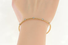 Load image into Gallery viewer, 14K Two Tone Diamond Woven Mesh Chain Bracelet 6.75&quot; Rose Gold