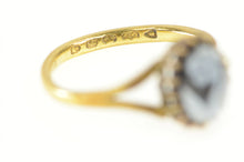 Load image into Gallery viewer, 22K Victorian Carved Agate Flower Seed Pearl Ring Yellow Gold