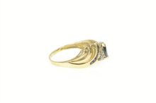 Load image into Gallery viewer, 14K Marquise Sapphire Diamond Bypass Vintage Ring Yellow Gold
