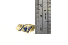 Load image into Gallery viewer, 14K Marquise Sapphire Diamond Bypass Vintage Ring Yellow Gold