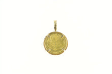 Load image into Gallery viewer, 14K People of Israel Hebrew Jewish Faith 22k Coin Charm/Pendant Yellow Gold