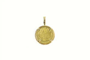 14K People of Israel Hebrew Jewish Faith 22k Coin Charm/Pendant Yellow Gold