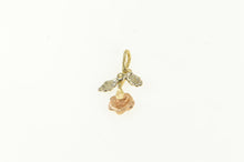 Load image into Gallery viewer, 14K Tri Tone Rose Flower Black Hills Nature Motif Charm/Pendant Yellow Gold