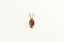 Load image into Gallery viewer, 14K Marquise Garnet Solitaire Vintage Simple Charm/Pendant Yellow Gold