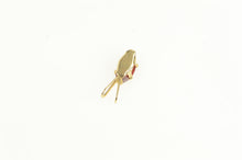 Load image into Gallery viewer, 14K Marquise Garnet Solitaire Vintage Simple Charm/Pendant Yellow Gold