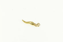 Load image into Gallery viewer, 14K Italian Horn Traditional Protection Symbol Charm/Pendant Yellow Gold