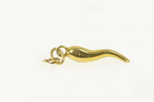 14K Italian Horn Traditional Protection Symbol Charm/Pendant Yellow Gold