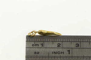 14K Italian Horn Traditional Protection Symbol Charm/Pendant Yellow Gold