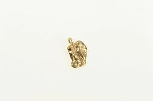 14K Textured Nugget Raw Cluster Abstract Charm/Pendant Yellow Gold