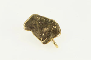 14K Textured Nugget Raw Cluster Abstract Charm/Pendant Yellow Gold