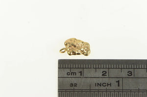 14K Textured Nugget Raw Cluster Abstract Charm/Pendant Yellow Gold