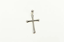 Load image into Gallery viewer, 14K Cross Christian Faith Symbol Classic Charm/Pendant White Gold