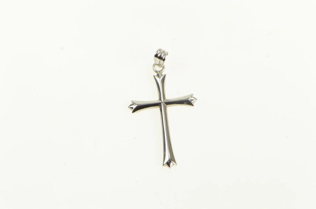 14K Cross Christian Faith Symbol Classic Charm/Pendant White Gold
