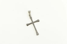 Load image into Gallery viewer, 14K Cross Christian Faith Symbol Classic Charm/Pendant White Gold