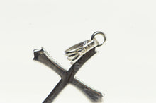 Load image into Gallery viewer, 14K Cross Christian Faith Symbol Classic Charm/Pendant White Gold
