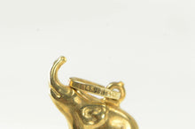 Load image into Gallery viewer, 14K Puffy Elephant Animal Strength Courage Symbol Charm/Pendant Yellow Gold