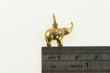 Load image into Gallery viewer, 14K Puffy Elephant Animal Strength Courage Symbol Charm/Pendant Yellow Gold