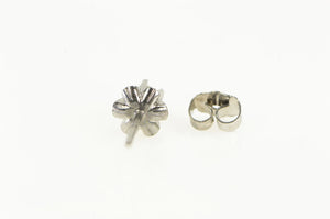 14K 1950's 0.17 Ct Diamond Solitaire Single Stud Earring Yellow Gold