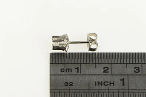 14K 1950's 0.17 Ct Diamond Solitaire Single Stud Earring Yellow Gold