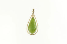Load image into Gallery viewer, 14K Neprhite Tear Drop Dangle Retro Statement Pendant Yellow Gold