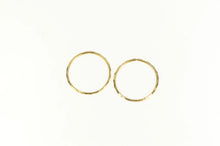 Load image into Gallery viewer, 14K 19.2mm Diamond Cut Vintage Seamless Hoop Earrings Yellow Gold
