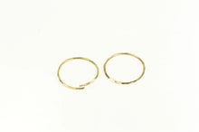 Load image into Gallery viewer, 14K 19.2mm Diamond Cut Vintage Seamless Hoop Earrings Yellow Gold