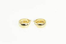 Load image into Gallery viewer, 14K 12.7mm Rounded Simple Hoop Vintage Classic Earrings Yellow Gold