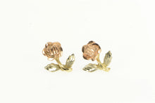 Load image into Gallery viewer, 14K Tri Tone Rose Flower Black Hills Nature Motif Pendant Yellow Gold