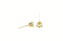 Load image into Gallery viewer, 10K 1940&#39;s Two Tone Diamond Solitaire Stud Earrings Yellow Gold