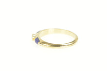 Load image into Gallery viewer, 14K LaCroix Diamond Lapis Lazuli Engagement Ring Yellow Gold