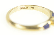 Load image into Gallery viewer, 14K LaCroix Diamond Lapis Lazuli Engagement Ring Yellow Gold