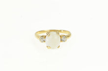 Load image into Gallery viewer, 14K 1950&#39;s Opal CZ Accent Vintage Statement Ring Yellow Gold