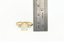 Load image into Gallery viewer, 14K 1950&#39;s Opal CZ Accent Vintage Statement Ring Yellow Gold