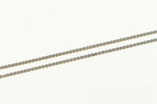 14K 1.2mm Serpentine Retro Wavy Flat Chain Necklace 15