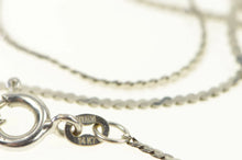 Load image into Gallery viewer, 14K 1.2mm Serpentine Retro Wavy Flat Chain Necklace 15&quot; White Gold