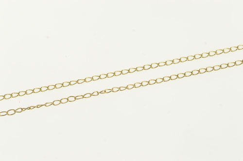 14K 1.0mm Classic Simple Cable Link Chain Necklace 16