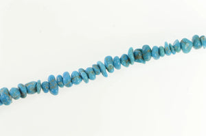 Sterling Silver Native American Navajo Turquoise Beaded Necklace 19"
