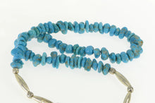 Load image into Gallery viewer, Sterling Silver Native American Navajo Turquoise Beaded Necklace 19&quot;