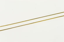 Load image into Gallery viewer, 14K 0.6mm Box Link Square Classic Chain Necklace 17.5&quot; Yellow Gold