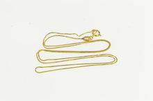 Load image into Gallery viewer, 14K 0.6mm Box Link Square Classic Chain Necklace 17.5&quot; Yellow Gold