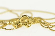 Load image into Gallery viewer, 14K 0.6mm Box Link Square Classic Chain Necklace 17.5&quot; Yellow Gold