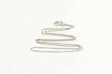 Load image into Gallery viewer, 14K 1.1mm Cable Link Classic Simple Chain Necklace 16&quot; White Gold