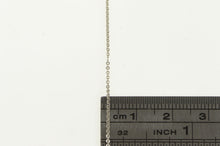 Load image into Gallery viewer, 14K 1.1mm Cable Link Classic Simple Chain Necklace 16&quot; White Gold