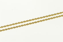 Load image into Gallery viewer, 14K 1.7mm Rope Chain Rolling Twist Link Vintage Necklace 17.75&quot; Yellow Gold
