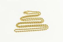 Load image into Gallery viewer, 14K 1.7mm Rope Chain Rolling Twist Link Vintage Necklace 17.75&quot; Yellow Gold