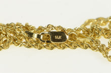 Load image into Gallery viewer, 14K 1.7mm Rope Chain Rolling Twist Link Vintage Necklace 17.75&quot; Yellow Gold