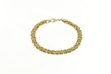 Load image into Gallery viewer, Gold Filled 6.7mm Byzantine Link Woven Fancy Chain Necklace 7.5&quot;