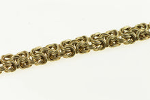 Load image into Gallery viewer, Gold Filled 6.7mm Byzantine Link Woven Fancy Chain Necklace 7.5&quot;